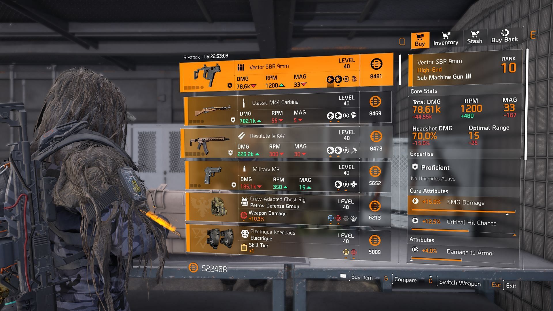 The Division 2 vendor at The Bridge Settlement in Brooklyn (Image via Sportskeeda Gaming || Ubisoft)